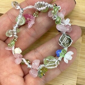 Handcrafted Multicolor Gemstone Bracelet